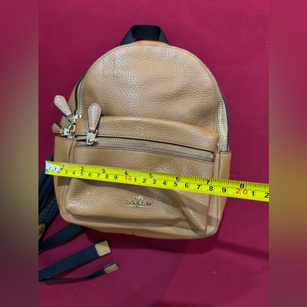 Coach Charlie Mini Leather Backpack - Picture 9 of 9